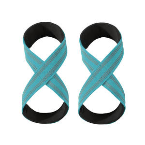 Sangles en néoprène personnalisées, durables, respirantes, en coton et polyester, en forme de 8, pour haltérophiles unisexes, couleur et logo personnalisés, taille sur mesure - Product Image 1