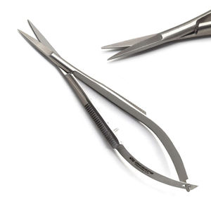 Ensemble de 3 instruments de microchirurgie manuels en acier inoxydable : porte-aiguilles, pinces, ciseaux chirurgicaux, pinces à épiler - Product Image 3