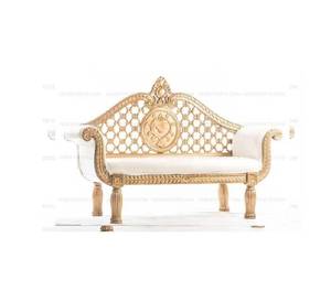 Sofá de Boda de Madera Tallado a Mano de Lujo, Sofá de Dos Plazas Premium para Novios, Estilo Tradicional Maharaja, para Uso en Escenarios - Product Image 1