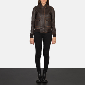 Blouson en cuir PU pour moto, coupe ajustée, décontracté, avec fermeture éclair, coupe-vent, imperméable, doublure en fausse fourrure, pour femme, style tweed, vente en gros sur mesure - Product Image 1