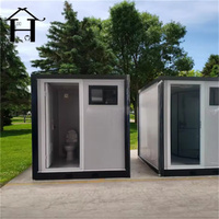 Unité Sanitaire Mobile Préfabriquée Respirante Type Conteneur, Toilettes Extérieures Portables avec Garantie d'un An