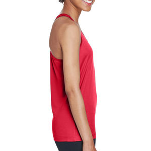 Camiseta sin mangas de moda de verano para mujer, sexy, con cuello redondo, sin mangas, con costuras en contraste, transpirable, de secado rápido, 100% algodón, venta al por mayor, personalizada para gimnasio. - Product Image 2
