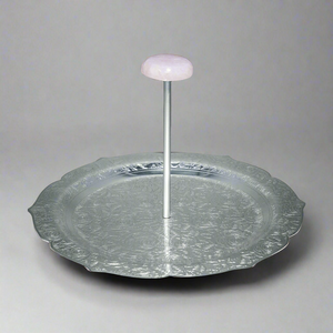 Support à gâteau en pierre semi-précieuse, pilier central, écologique, fait main, idéal pour la présentation de macarons et de desserts, parfait pour les anniversaires - Product Image 2