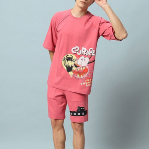 Conjunto de Ropa Urbana para Hombre, Estilo Vintage de Verano, Dos Piezas, Unisex, 100% Algodón, Lavado Ácido, Conjunto Deportivo Personalizado, Camiseta y Pantalones Cortos para Hombre - Product Image 6