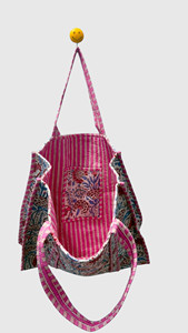 Sac fourre-tout en coton brodé de fleurs, style bohème, ouvert en dessus, sac de shopping toutes saisons - Product Image 3