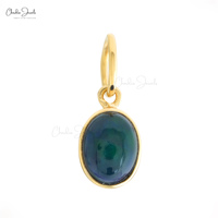 Pendentif en opale noire naturelle 8x6MM, cabochon ovale serti clos, bijoux en argent sterling 925, pendentif en pierre précieuse pour femme, vente en gros