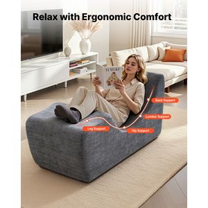 Moderna Chaise Longue Ergonomica in Schiuma Curva Senza Struttura per Interni, Sedia per Yoga e Massaggi per Stretching - Product Image 2