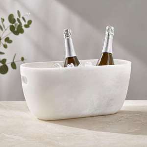 Seau à glace en résine écologique de haute qualité avec poignées nouées, idéal pour le stockage du vin et les fêtes de Noël - Product Image 1