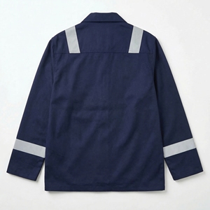 เสื้อแจ็คเก็ตสะท้อนแสงสำหรับงานหนัก พร้อมแถบสะท้อนแสงที่อกและแขนเสื้อ สำหรับงานอุตสาหกรรม รับผลิตแบบ OEM / แบรนด์ส่วนตัว - Product Image 2