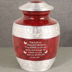 Urnas de Cremación para Niños, Color Rojo, 5 Pulgadas, Metal Art Deco, Hechas a Mano, Capacidad Personalizable - Product Image 1