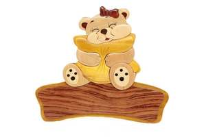 Wholesale Personalized Wooden <b>Name</b> Sign <b>Plate</b> for Baby Room Decor <b>Door</b> Hanging Plaques Intarsia Woodcraft from Vietnam No Letter - Product Image 2