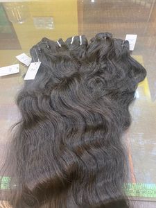 Extensions de cheveux humains 100% Remy Indian Temple DAKSHA, 16 pouces, double trame machine, cheveux vierges non traités, ondulation naturelle, pour tissage et permanente - Product Image 2