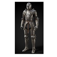Armure médiévale royale artisanale, réplique historique de guerrier pour les reconstitutions, les événements de cosplay et les productions théâtrales
