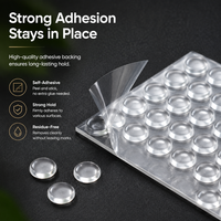Bouchons de protection plats en PVC transparent pour armoires, réduction du bruit, protection de surface, 19x2mm