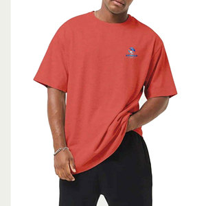 Camiseta Oversize de Algodón 100% con Cuello Redondo, Mezcla de Algodón, Color Personalizado, Transpirable, Estilo Vintage para Verano - Product Image 6