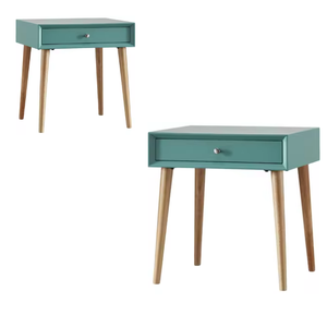 โต๊ะข้างเตียงทำจากไม้สักเนื้อแข็งดีไซน์ทันสมัยสำหรับห้องนอน - Product Image 4