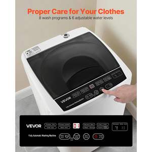 Mini Lavadora Portátil de 1.3 Pies Cúbicos con Pantalla LED, Tambor de Acero Inoxidable, 8 Programas de Lavado, 6 Niveles de Agua para Apartamentos, Autocaravanas y Dormitorios - Product Image 3