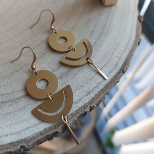 Indian Manufactured Of Minimalist Handmade Spiral Brass Long fine <b>cuff</b> <b>Earring</b> Jewelry for Women Casual & Formal Wear - Product Image 1