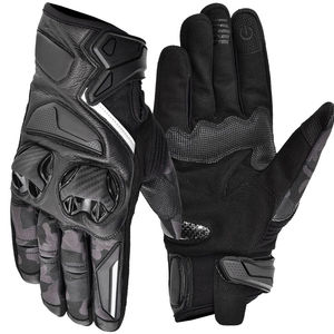 Guantes de Motocicleta de Cuero con Pantalla Táctil, Protección Completa para los Dedos, Transpirables, Resistentes al Viento, Invierno, Tácticos, Cierre de Gancho y Bucle - Product Image 1