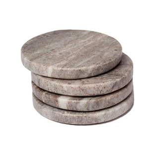White Marble <b>Coasters</b> Set of 4 Absorbent Stone <b>Drink</b> <b>Coasters</b> for Home Decor & Table stone Luxury <b>Coasters</b> for <b>Drinks</b> - Product Image 4