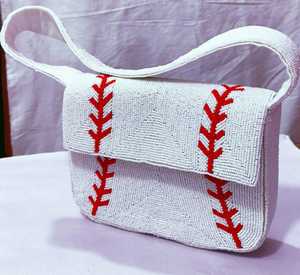 Sac à main rectangulaire lavable fait main ALI FASHION ART avec broderie en polyester, perles de verre, motif dés et cartes, pour usage quotidien - Product Image 1