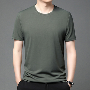 T-shirt d'été décontracté à manches courtes en soie glacée, broderie personnalisée du logo OEM, fabriqué en Chine par BD - Product Image 6