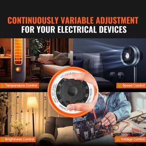 Trasformatore di Tensione Variabile Automatico 500VA con Display LCD, Ingresso 110V, Uscita 0-130V, 3.84A, 4 Fusibili Extra per Stabilizzatori - Product Image 2