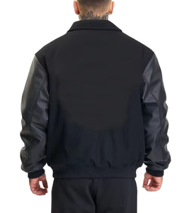 OEM Custom Winter <b>Wool</b> Chenille Letterman Jacket for Men Vintage Varsity Style High Street Canvas - Product Image 3