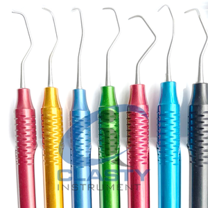 Ensemble d'instruments chirurgicaux dentaires, plusieurs couleurs, poignée moletée, outils manuels de classe I, équipements dentaires - Product Image 4
