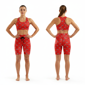 Shorts de sport pour femmes, tendance, personnalisés, imprimés, respirants, extensibles, en tissu élastique, pour yoga, course à pied et entraînement. - Product Image 3