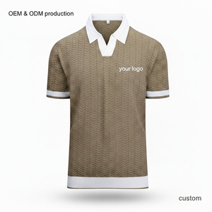 Camiseta deportiva de polo con textura premium para pickleball, detalles de lujo, tejido jacquard, manga corta, cuello en contraste, jersey deportivo personalizado - Product Image 5