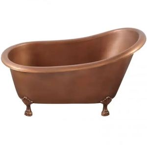Bañera Ovalada de Cobre Independiente con Patas, Bañera Clásica de Cobre Brillante para Hogar y Hotel - Product Image 3