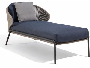 ROBD-002 Lit de Jardin Moderne en Rotin avec Coussins Bleu Marine, Structure en Aluminium, Durable et Confortable, Mobilier de Jardin 6 Places Résistant aux Intempéries - Product Image 1