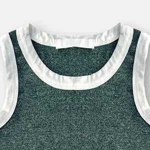 Breathable Summer Custom Logo Gym High Quality 100% Cotton White Tight Women's Ribbed Tassel Lace Knitted Tank <b>Top</b> - Product Image 5