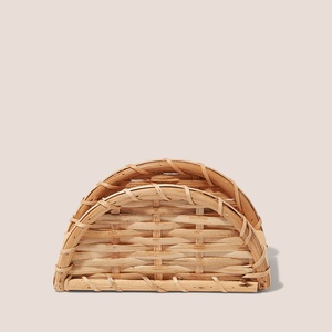 Porte-serviettes en rotin artisanal, accessoires de décoration de table de mariage - Product Image 5