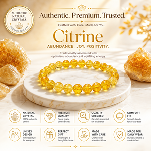 Natural Citrine 8mm Gemstone Stretch <b>Beaded</b> <b>Bracelet</b> Women's Ethnic Style Third Party Certified Wholesale Supply Daily Wear - Product Image 4
