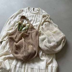 Nuevo Bolso de Hombro Casual Tejido para Mujer, con Diseño Hueco y Cierre de Cremallera, para Compras, Viajes y Uso al Aire Libre - Product Image 1