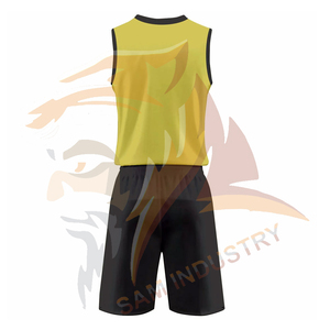 Vêtements de sport respirants à séchage rapide 100% polyester, uniforme de volley-ball pour hommes, entièrement personnalisable, ensemble d'uniformes de volley-ball - Product Image 3