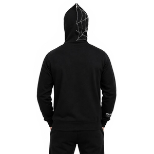 OEM Men's Halloween Spider Zipper Hoodie 100% Cotton Knitted Breathable Anti-Shrink Front Logo Printed Large Scale Winter - Product Image 6