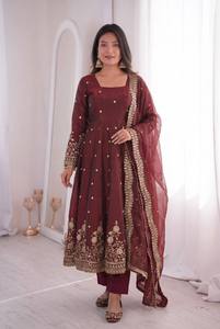 Designer Anarkali Suit for Women Embroidered Party Wear Salwar Kameez with Dupatta Wedding Festive Indian Ethnic <b>Dress</b> - Product Image 6