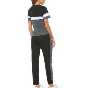 ชุดเซ็ตสองชิ้นผ้าวอชสีพื้นสำหรับฤดูหนาวมาใหม่ เสื้อยืดแขนยาวมีฮู้ดสำหรับผู้หญิง & กางเกงขายาวทรงตรง - Product Image 6