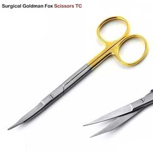 Tijeras Goldman-Fox Curvas de 13 cm |   Carburo de Tungsteno y Acero Inoxidable TC |   Corte de Suturas Dentales |   Juego de Instrumentos Manuales - Product Image 3