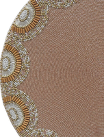 Set de table luxueux fait main et perlé, « Sun Blush » par Glowin Fashion