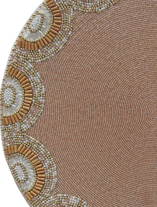 Set de table luxueux fait main et perlé, « Sun Blush » par Glowin Fashion - Product Image 4