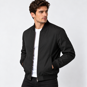 Chaqueta bomber clásica para hombre que combina tela de calidad, ajuste cómodo y estilo atemporal para moda casual y coleccionismo. - Product Image 4