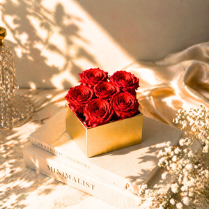Caja de 6 rosas preservadas, color rojo, ideal para el Día de la Madre, San Valentín, bodas, elaboración de ramos y decoraciones de lujo. - Product Image 4