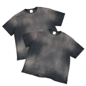 Camiseta de Algodón Grueso Retro de Alta Gama Personalizada con Hombros Caídos, Camiseta Unisex con Efecto Desgastado por el Sol - Product Image 5