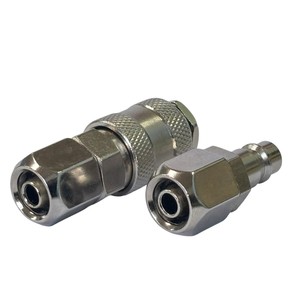 APLUS GYP-O40SPP-K ONE TOUCH ข้อต่ออากาศแบบปลดเร็วสำหรับงานซ่อมยานยนต์ ผิวเรียบ ผลิตจากเหล็ก ได้รับการรับรองมาตรฐาน ISO9001 ขนาด 8x12 มม. - Product Image 1