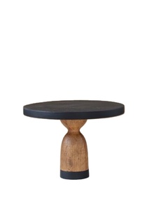 Latest Modern Wooden Cake Stand Black Top Dessert Display Pedestal Minimal Style Serving Tray <b>Kitchen</b> <b>Decor</b> <b>Item</b> - Product Image 1