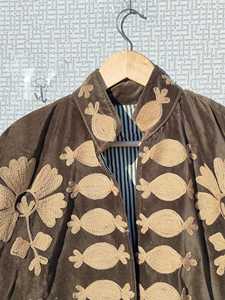 Handmade Suzani Embroidered Cotton Quilted Jacket Vintage Bohemian <b>Winter</b> Outerwear - Product Image 4
